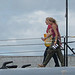 Juliet boarding the USS Bowfin (zoomed in) por vaudesir