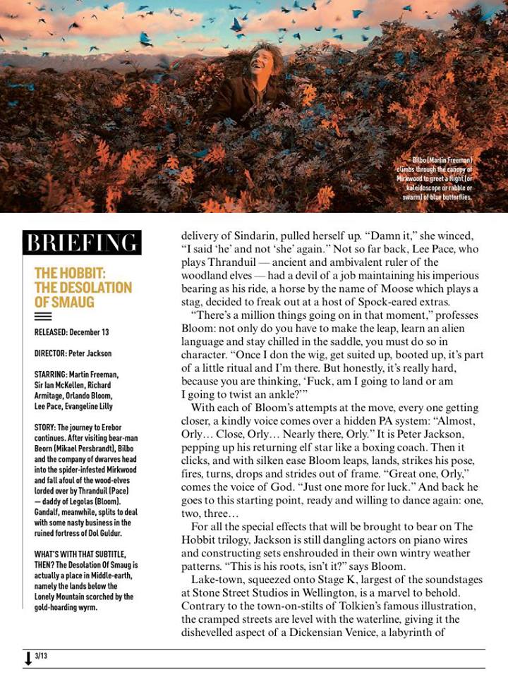 The Hobbit: The Desolation of Smaug - Empire Magazine (Aug 2013)