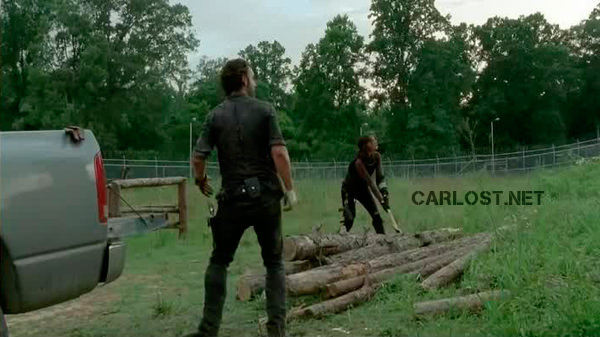 Rick (Andrew Lincoln) y Maggie (Lauren Cohan) en The Walking Dead 4x05