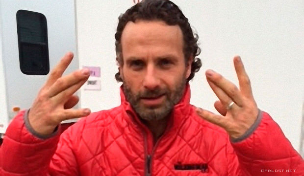 Andrew Lincoln (Rick Grimes) en el ultimo día de rodaje de The Walking Dead 4