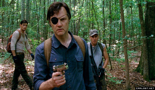 Enver Gjokaj, David Morrissey y Kirk Acevedo en The Walking Dead 4x07 Dead Weight