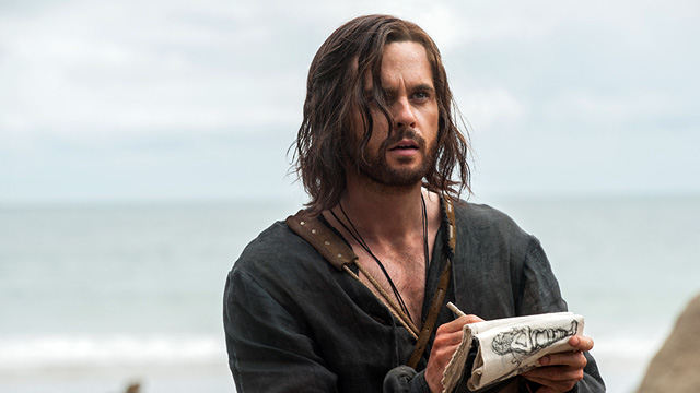 Leonardo Da Vinci (Tom Riley) en Da Vinci's Demons 2x05 The Sun and The Moon