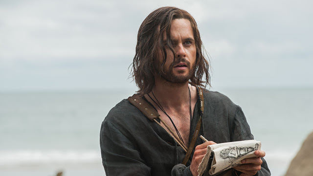 Leonardo Da Vinci (Tom Riley) en Da Vinci's Demons 2x05 The Sun and the Moon