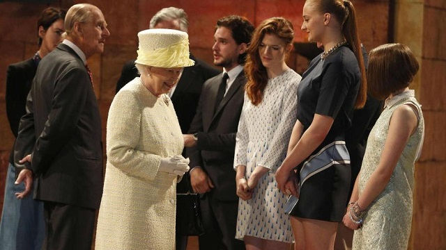 Reina Elizabeth en el set de Game of Thrones