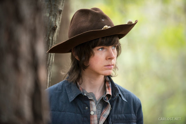 Carl Grimes (Chandler Riggs) en The Walking Dead 5x15 Try