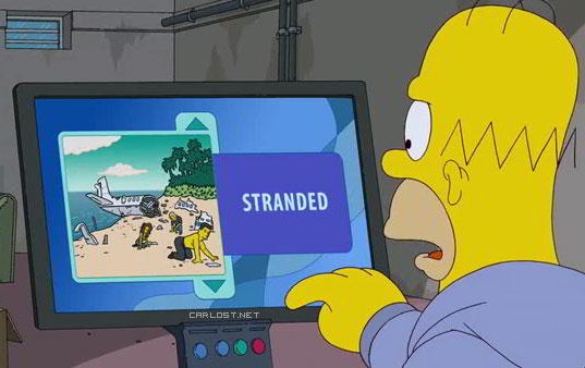 Homero se vuelve adicto a LOST en Los Simpsons