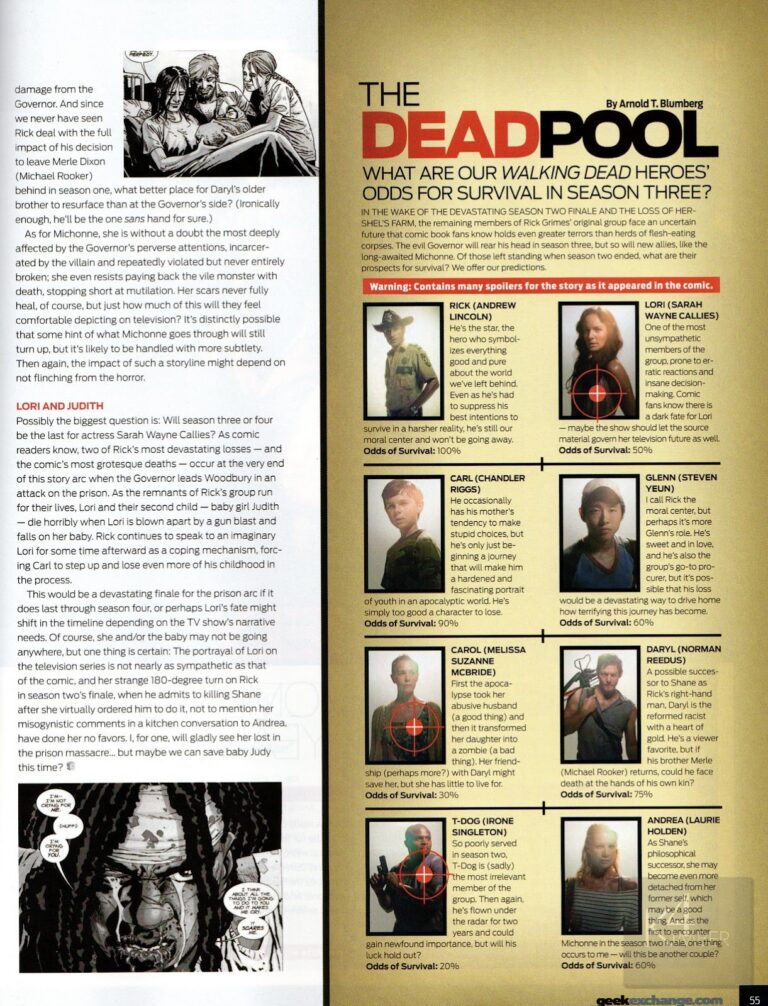 The Walking Dead: Geek Magazine - Agosto 2012 [Scans]