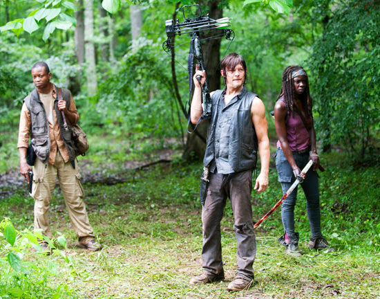 Bob, Daryl y Michonne en The Walking Dead 4x03 Isolation