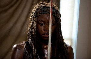 Danai Gurira como Michonne en The Walking Dead Temporada 6, Capítulo 8