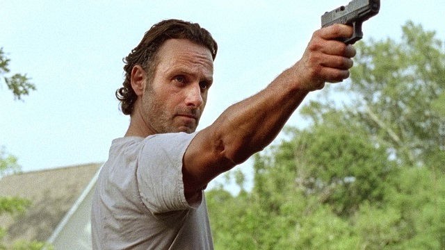 Rick Grimes (Andrew Lincoln) en The Walking Dead 6x07 Heads Up