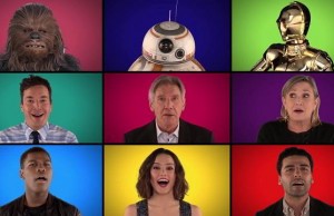 Elenco de Star Wars cantando con Jimmy Fallon y The Roots