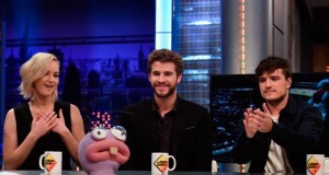 Jennifer Lawrence, Liam Hemsworth y Josh Hutcherson en El Hormiguero (Noviembre 2015)