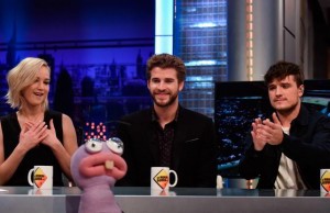 Jennifer Lawrence, Liam Hemsworth y Josh Hutcherson en El Hormiguero (Noviembre 2015)