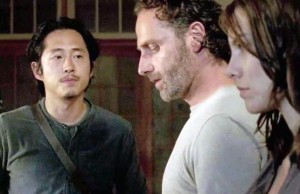 Glenn, Rick y Maggie en The Walking Dead 6x12 Not Tomorrow Yet (Promos + Sneak Peeks)