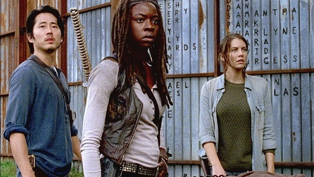 Glenn, Michonne y Maggie en The Walking Dead 6x15 East