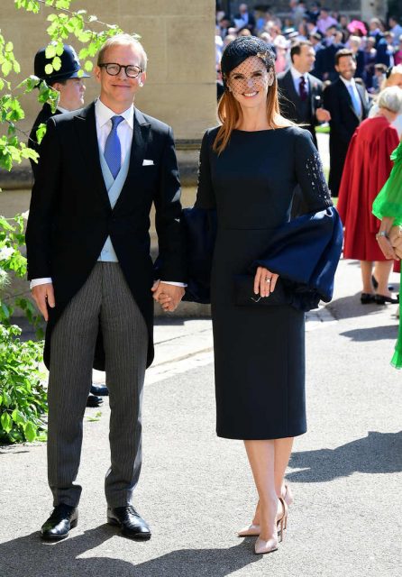 Santtu Seppälä y Sarah Rafferty en la boda de Meghan Markle y el príncipe Harry