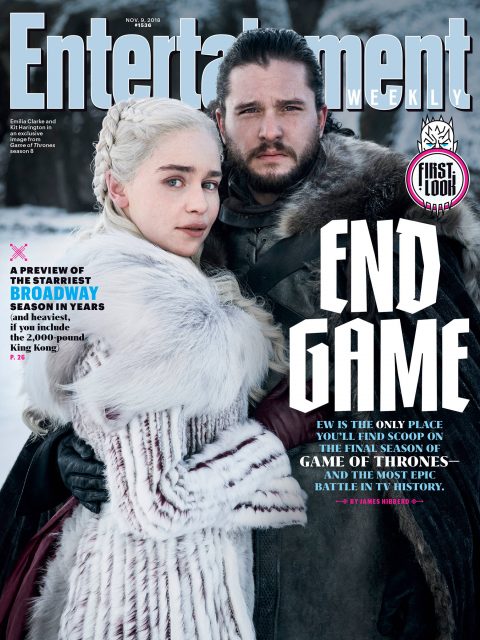 Emilia Clarke y Kit Harington en la portada de EW (Noviembre 2018)