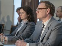 Emily Watson como Ulana Khomyuk y Jared Harris como Valery Legasov en Chernobyl 1x05