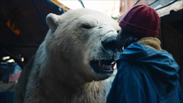Lyra y el oso polar en His Dark Materials 1x04 Armour
