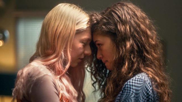 Jules (Hunter Schafer) y Rue (Zendaya) en la primera temporada de Euphoria