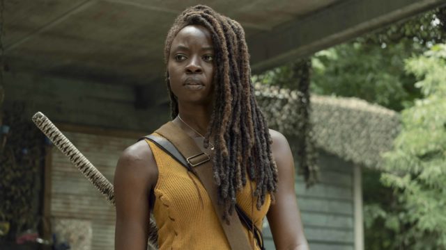 Danai Gurira como Michonne en The Walking Dead 10x13