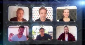 Elenco de Avengers reunidos por videollamada