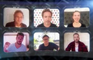 Elenco de Avengers reunidos por videollamada