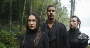 Echo, Gabriel y Hope en The 100 7x02 The Garden