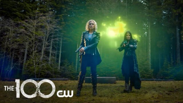 Clarke (Eliza Taylor) y Octavia (Marie Avgeropoulos) en The 100 7x15