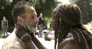 Rick y Michonne en The Walking Dead