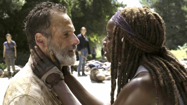 Rick y Michonne en The Walking Dead