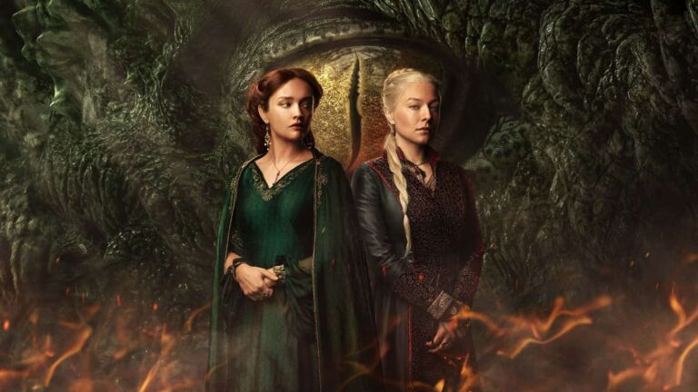 Alicent Hightower (Olivia Cooke) y Rhaenyra Targaryen (Emma D'Arcy) en House of The Dragon (La Casa del Dragón)