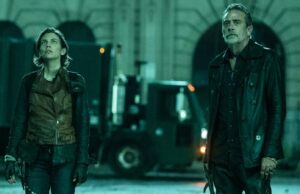 Lauren Cohan como Maggie Rhee y Jeffrey Dean Morgan como Negan en The Walking Dead: Dead City 1x01