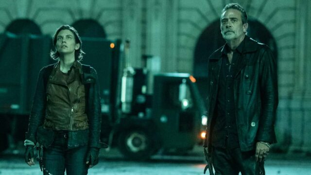 Lauren Cohan como Maggie Rhee y Jeffrey Dean Morgan como Negan en The Walking Dead: Dead City 1x01