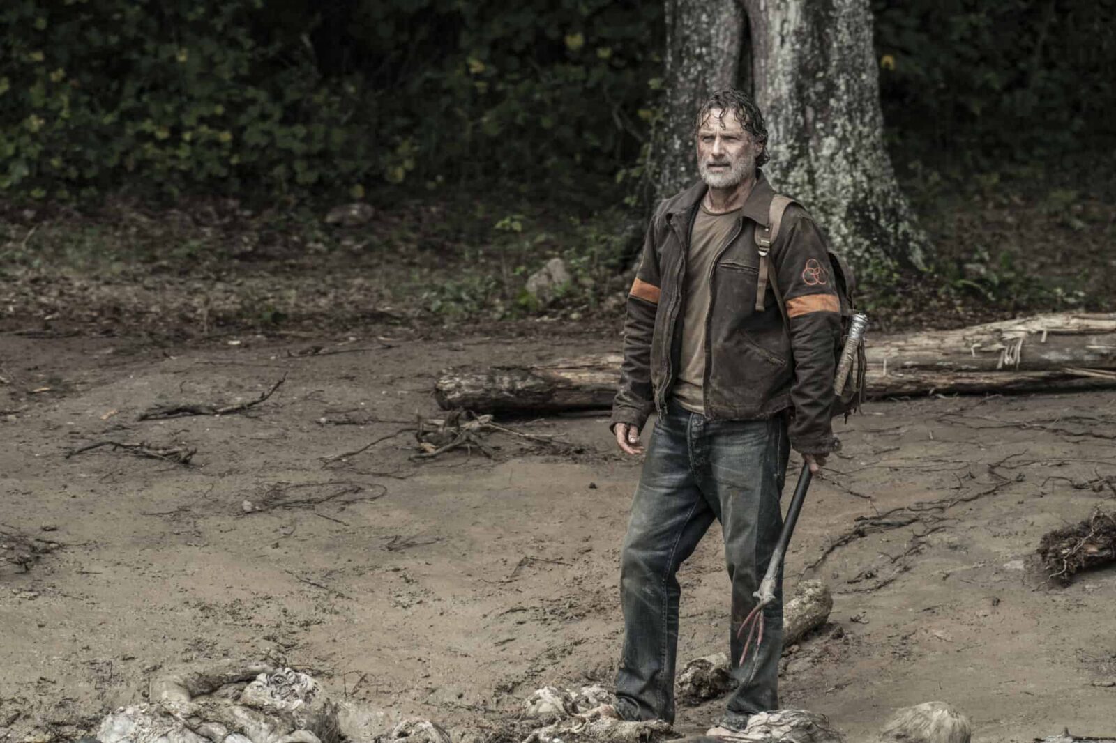 Andrew Lincoln como Rick Grimes en el episodio final de The Walking Dead 11x24 "Rest in peace"