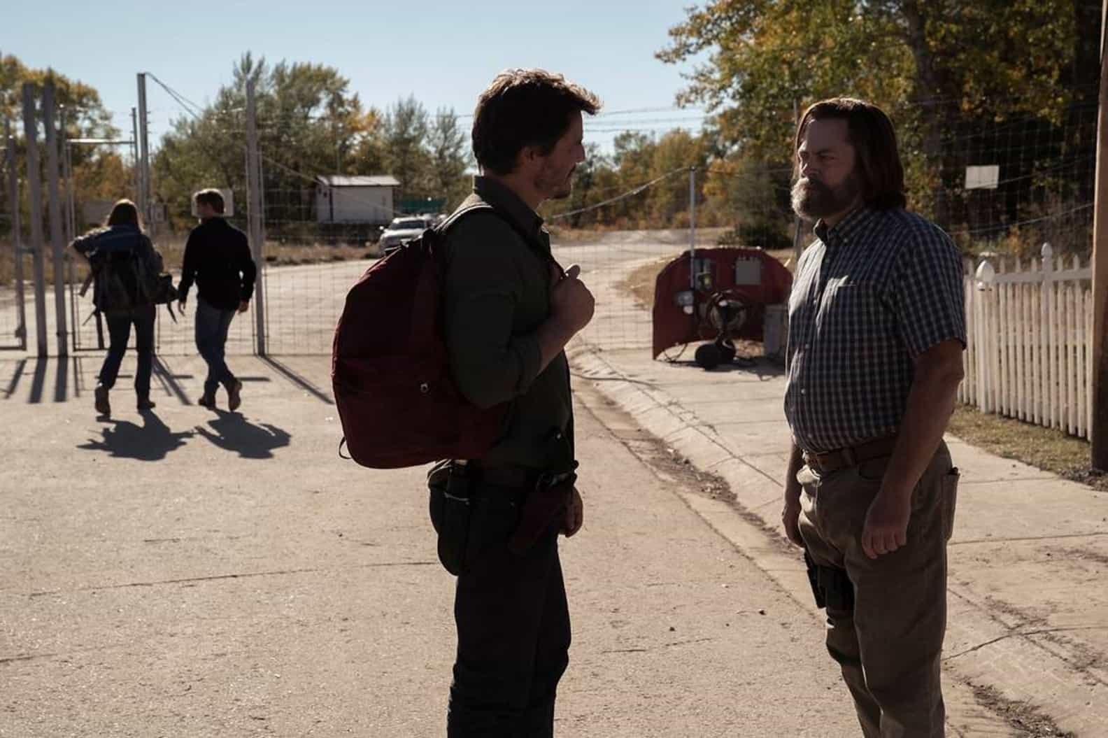 Pedro Pascal como Joel y Nick Offerman como Bill en The Last of Us 1x03