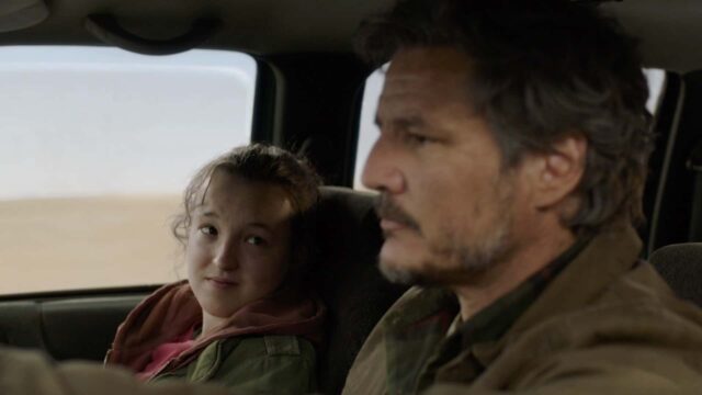 Bella Ramsey como Ellie y Pedro Pascal como Joel en The Last of Us 1x04