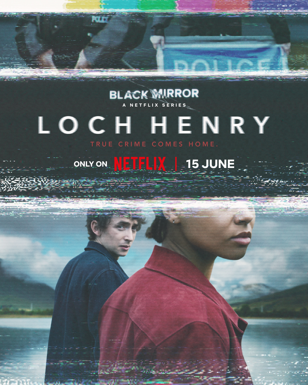Póster promocional de Loch Henry - Black Mirror Temporada 6 (2023)