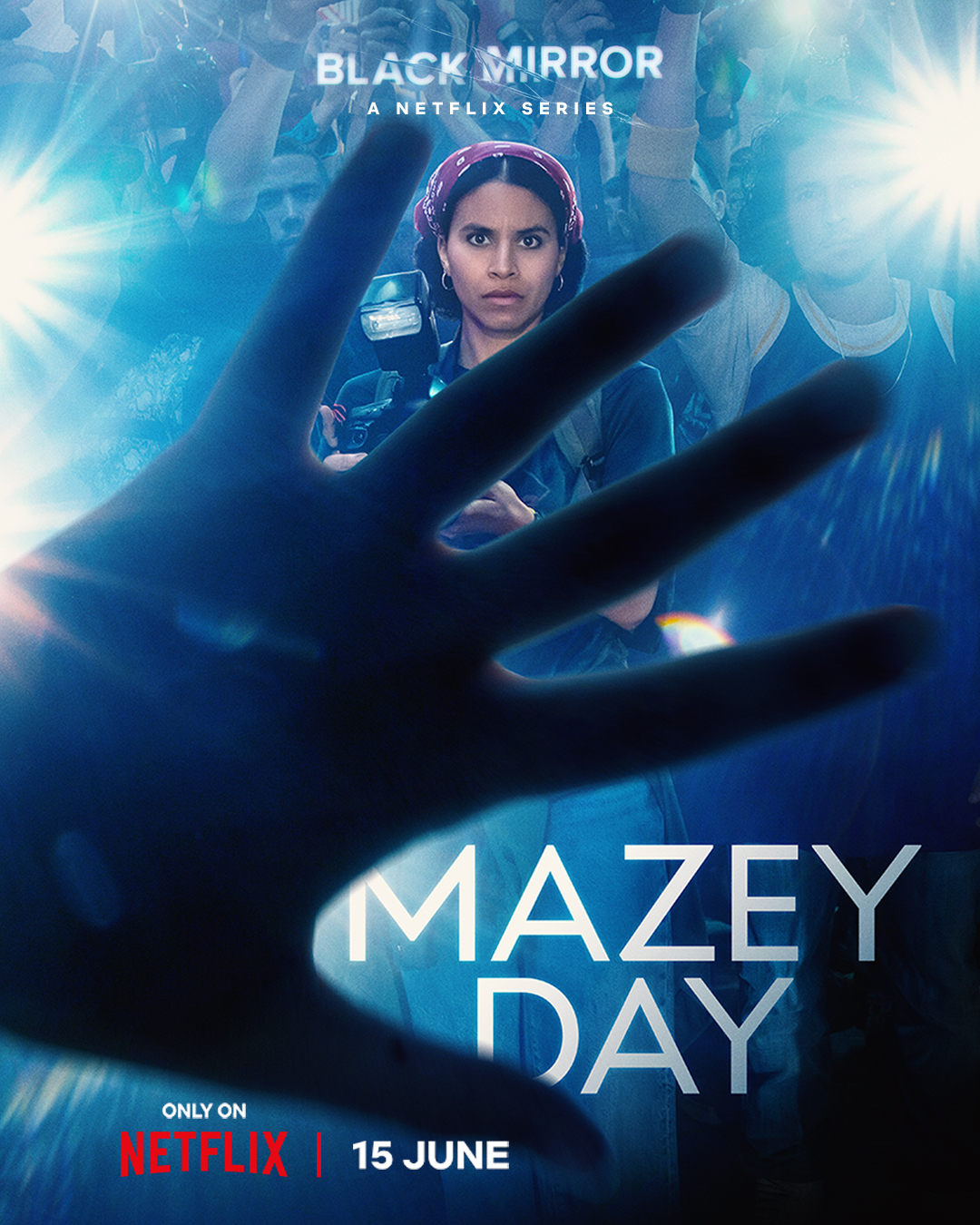 Póster promocional de Mazey Day - Black Mirror Temporada 6 (2023)