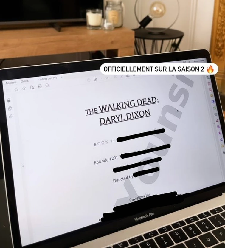 Guión de la segunda temporada de la serie spinoff The Walking Dead: Daryl Dixon