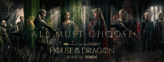 Afiche promocional de la segunda temporada de House of The Dragon (La Casa Del Dragón)