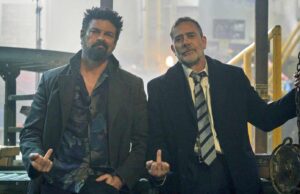 Karl Urban y Jeffrey Dean Morgan en la cuarta temporada de The Boys