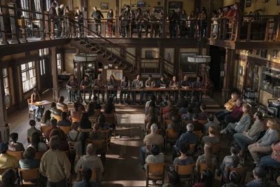 Reunión de los residentes de Jackson en The Last of Us Temporada 2 Capítulo 3