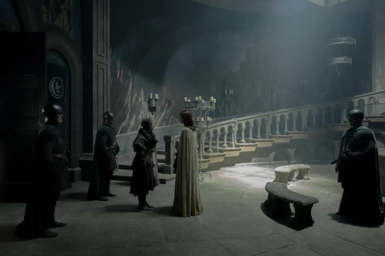 Lady Rhaena Targaryen (Phoebe Campbell) y Lady Jeyne Arryn (Amanda Collin) en HOTD 3x06