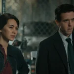 Helen (Jessica Henwick) y Daniel (Ashley Zukerman) en Silo 3x03 "A Dark Web" (Apple TV)