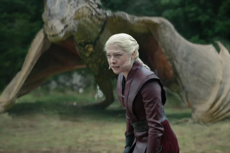 Rhaenyra enojada al saber que Rhaena es la jinete de Robaovejas en House of the Dragon 3x07