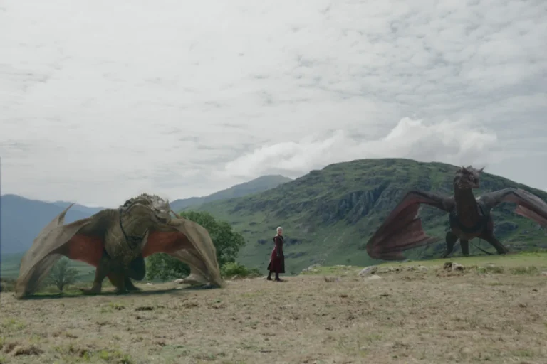 Rhaenyra junto a los dragones en House of the Dragon 3x07