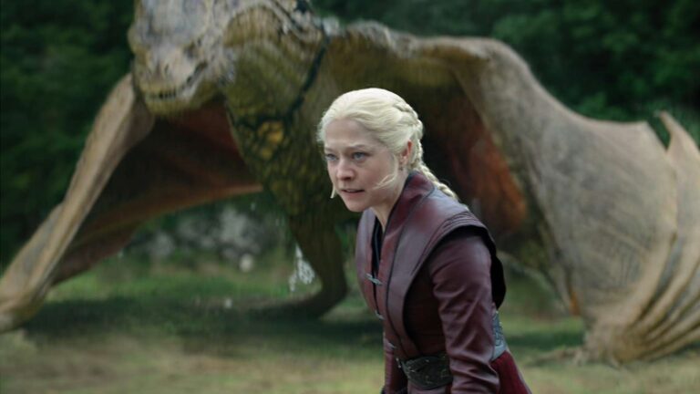Rhaenyra Targaryen (Emma D'Arcy) en House of the Dragon 3x07