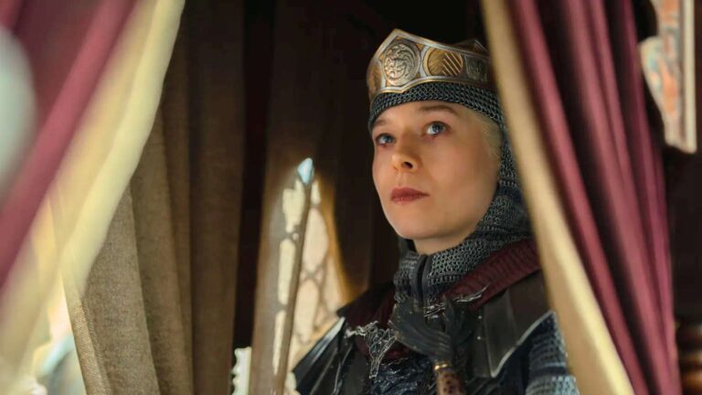 La reina Rhaenyra Targaryen (Emma D'Arcy) en House of the Dragon Temporada 3 Capitulo 8 (Final de Temporada)