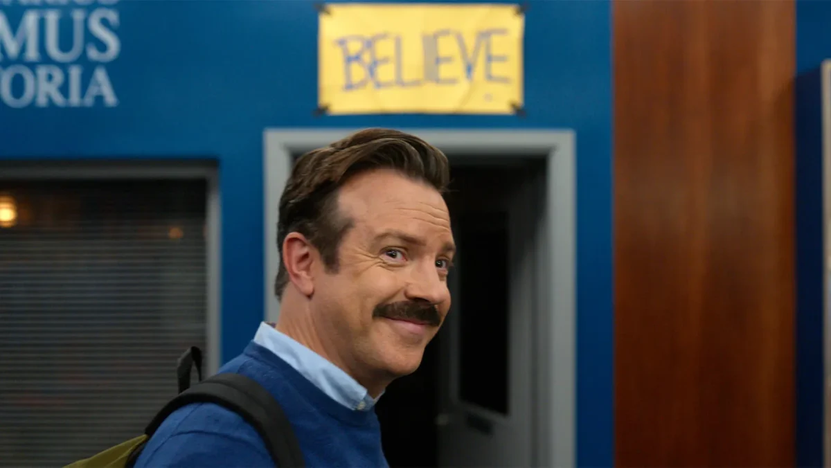Jason Sudeikis como Ted Lasso y el mensaje Believe